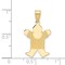 14K Gold The Kids Boy Jumping Charm Pendant Jewelry 25mm x 14mm
